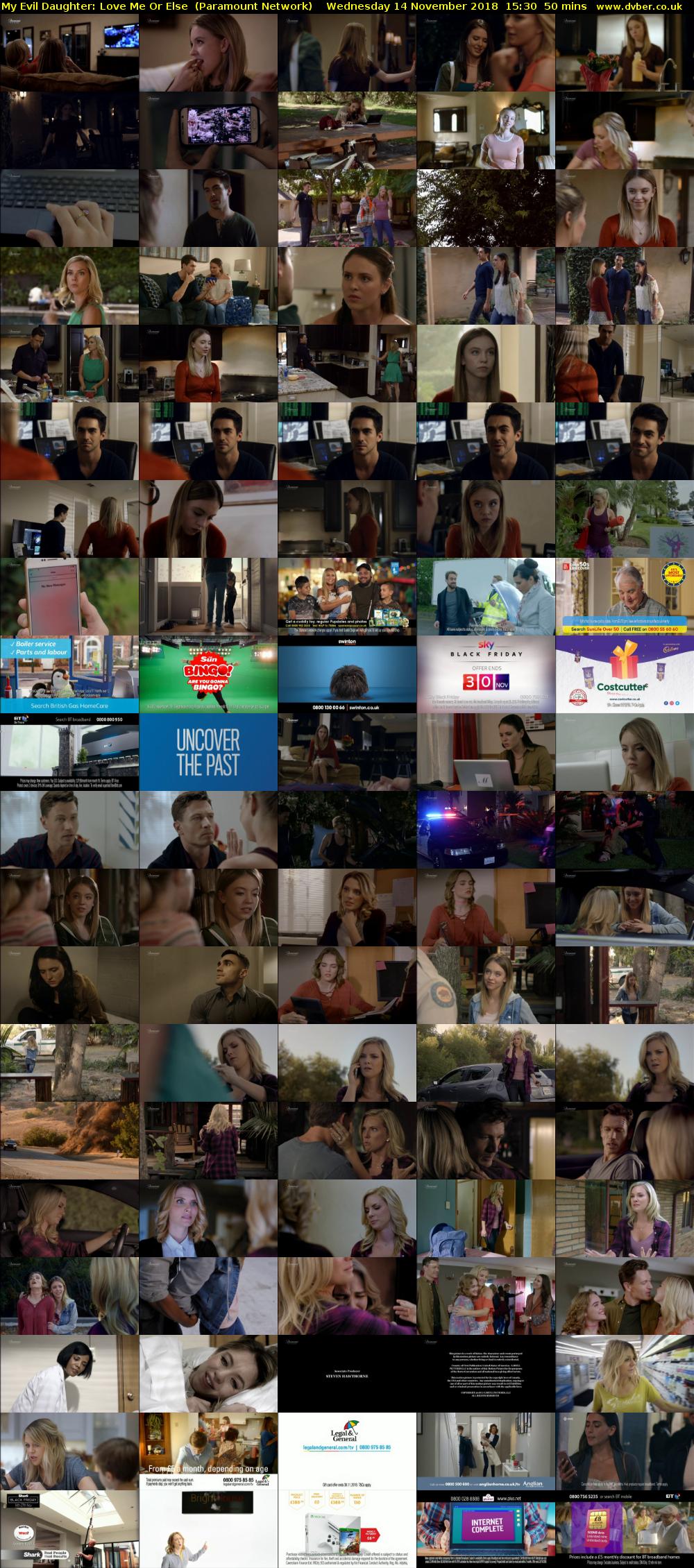 My Evil Daughter: Love Me Or Else  (Paramount Network) Wednesday 14 November 2018 15:30 - 16:20