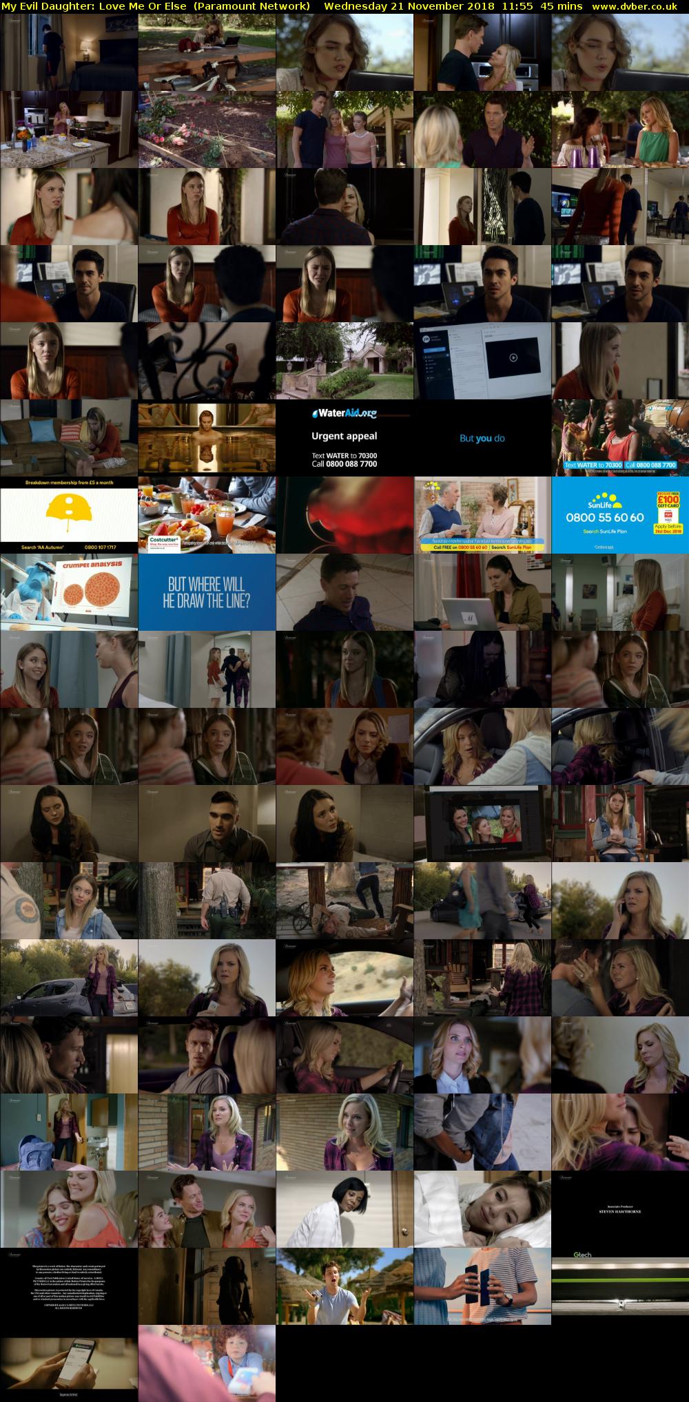 My Evil Daughter: Love Me Or Else  (Paramount Network) Wednesday 21 November 2018 11:55 - 12:40