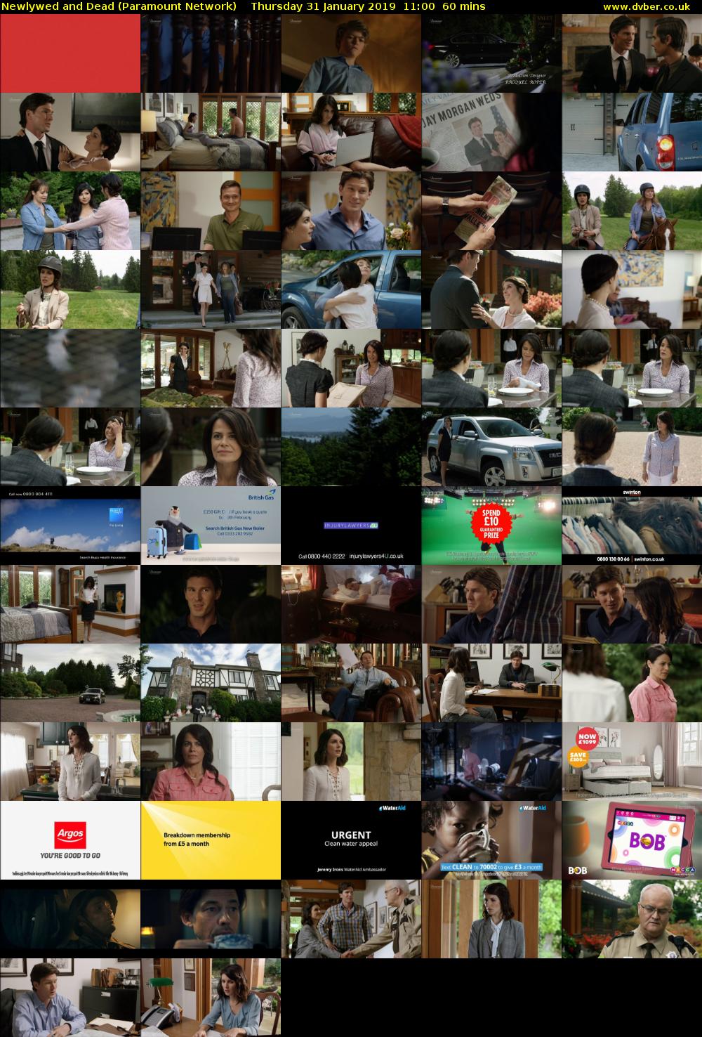 Newlywed and Dead (Paramount Network) Thursday 31 January 2019 11:00 - 12:00