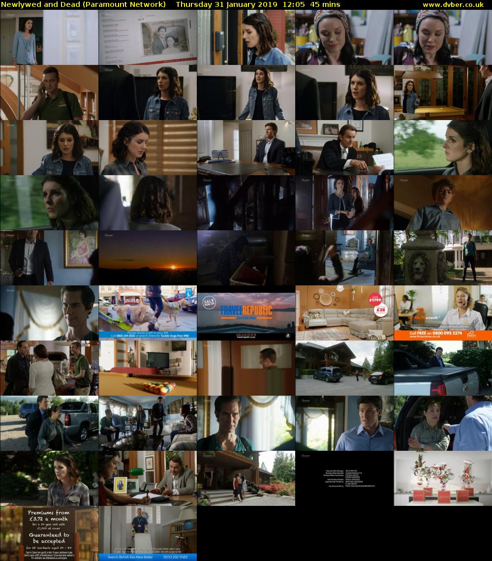 Newlywed and Dead (Paramount Network) Thursday 31 January 2019 12:05 - 12:50