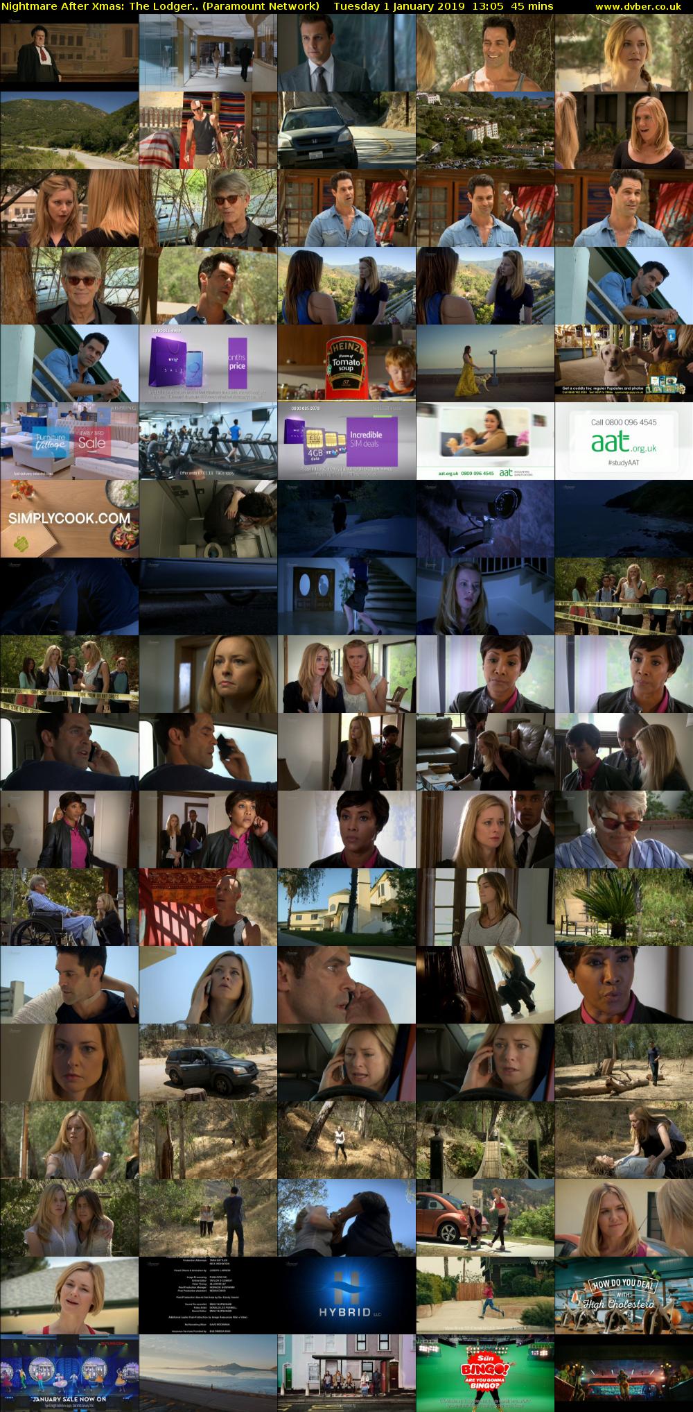 Nightmare After Xmas: The Lodger.. (Paramount Network) Tuesday 1 January 2019 13:05 - 13:50