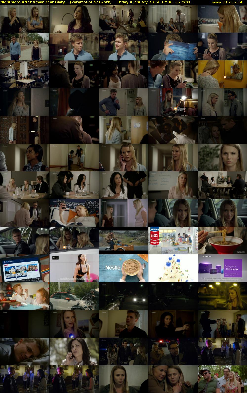 Nightmare After Xmas:Dear Diary... (Paramount Network) Friday 4 January 2019 17:30 - 18:05