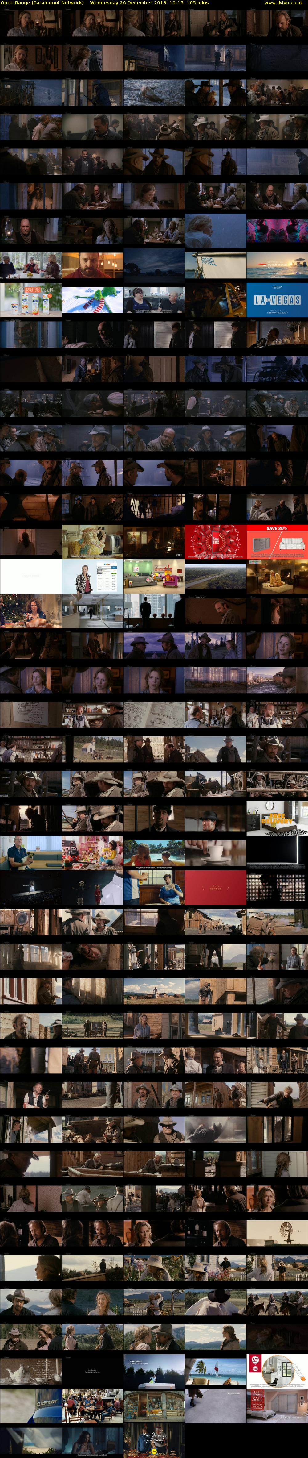 Open Range (Paramount Network) Wednesday 26 December 2018 19:15 - 21:00