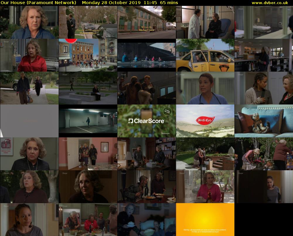 Our House (Paramount Network) Monday 28 October 2019 11:45 - 12:50