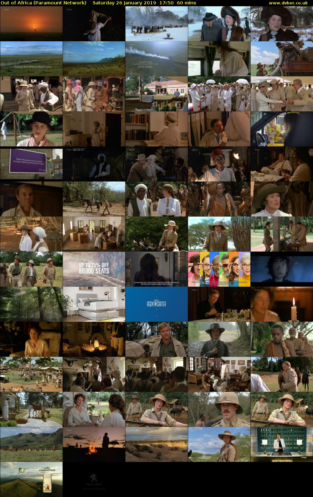 Out of Africa (Paramount Network) Saturday 26 January 2019 17:50 - 18:50