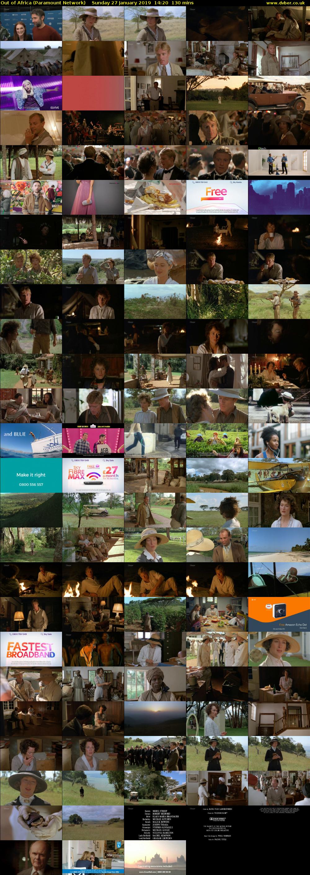 Out of Africa (Paramount Network) Sunday 27 January 2019 14:20 - 16:30