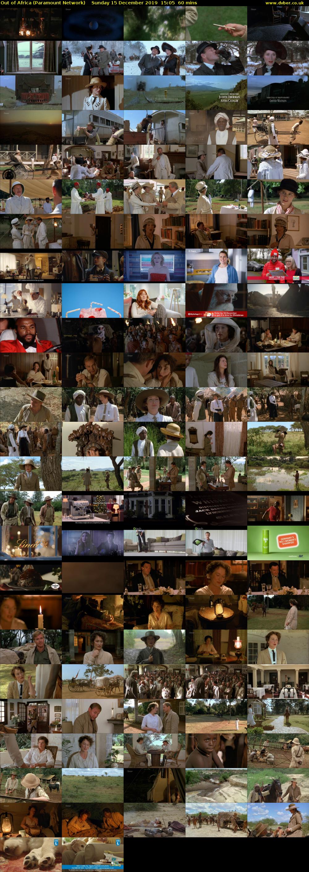 Out of Africa (Paramount Network) Sunday 15 December 2019 15:05 - 16:05