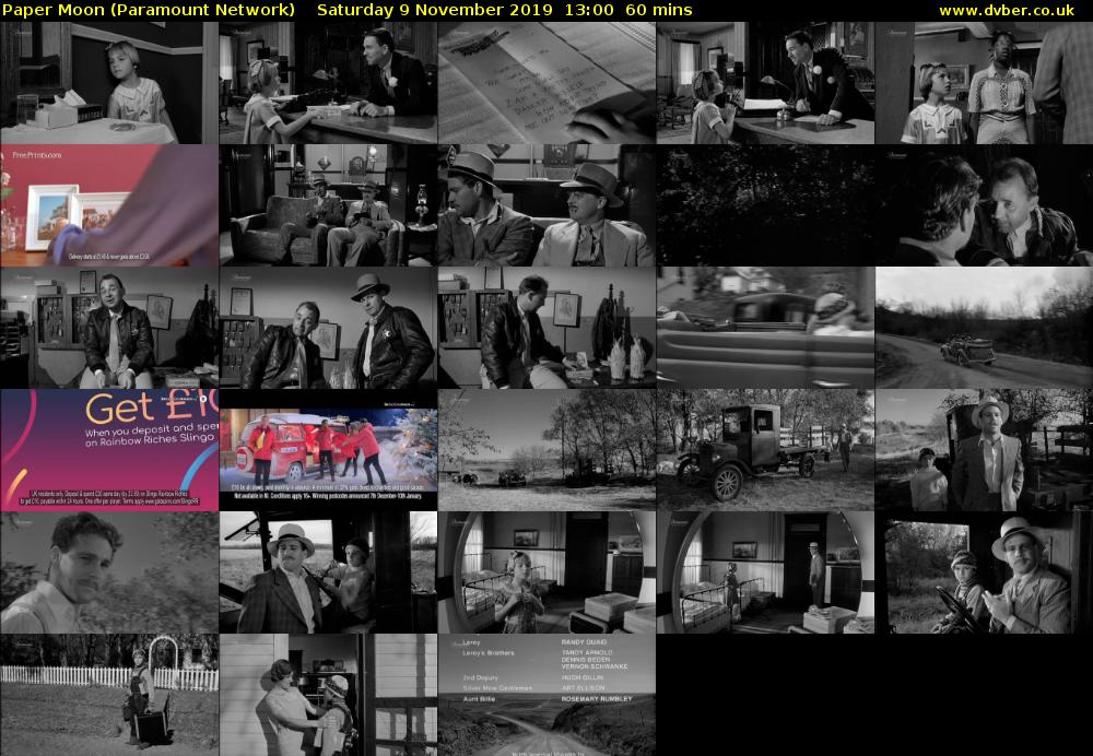 Paper Moon (Paramount Network) Saturday 9 November 2019 13:00 - 14:00