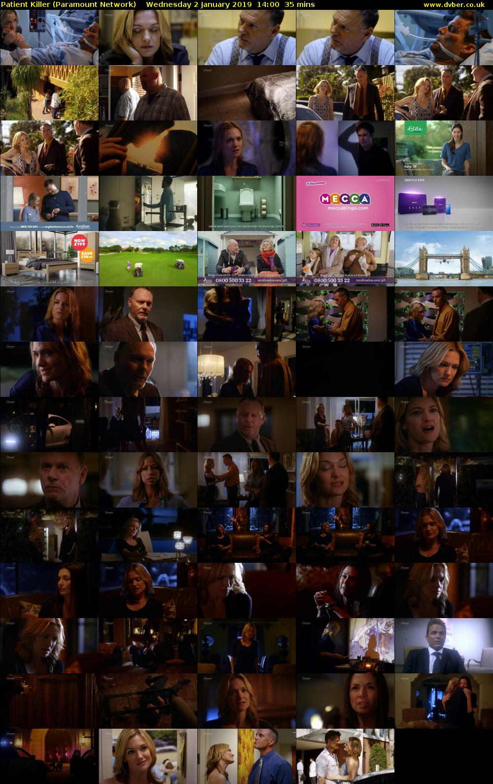 Patient Killer (Paramount Network) Wednesday 2 January 2019 14:00 - 14:35