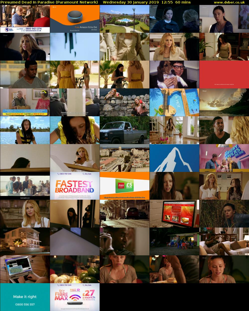 Presumed Dead In Paradise (Paramount Network) Wednesday 30 January 2019 12:55 - 13:55