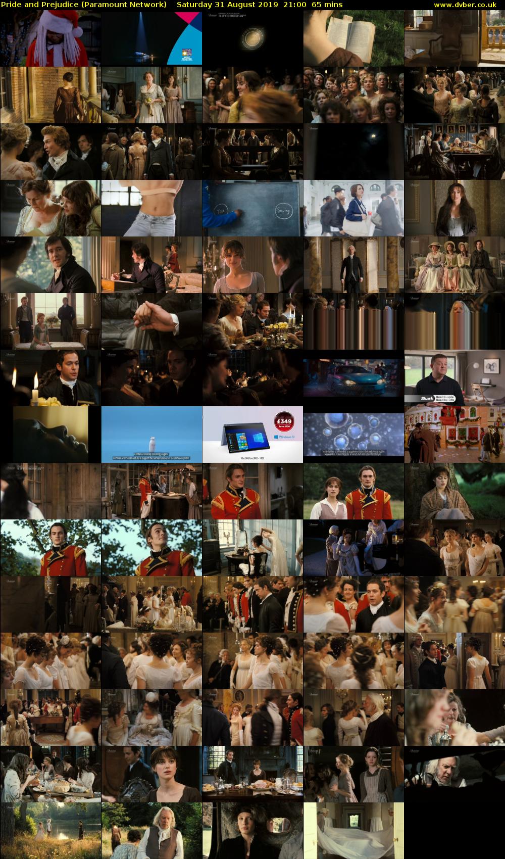 Pride and Prejudice (Paramount Network) Saturday 31 August 2019 21:00 - 22:05
