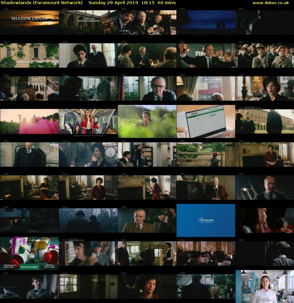 Shadowlands (Paramount Network) Sunday 28 April 2019 18:15 - 19:15