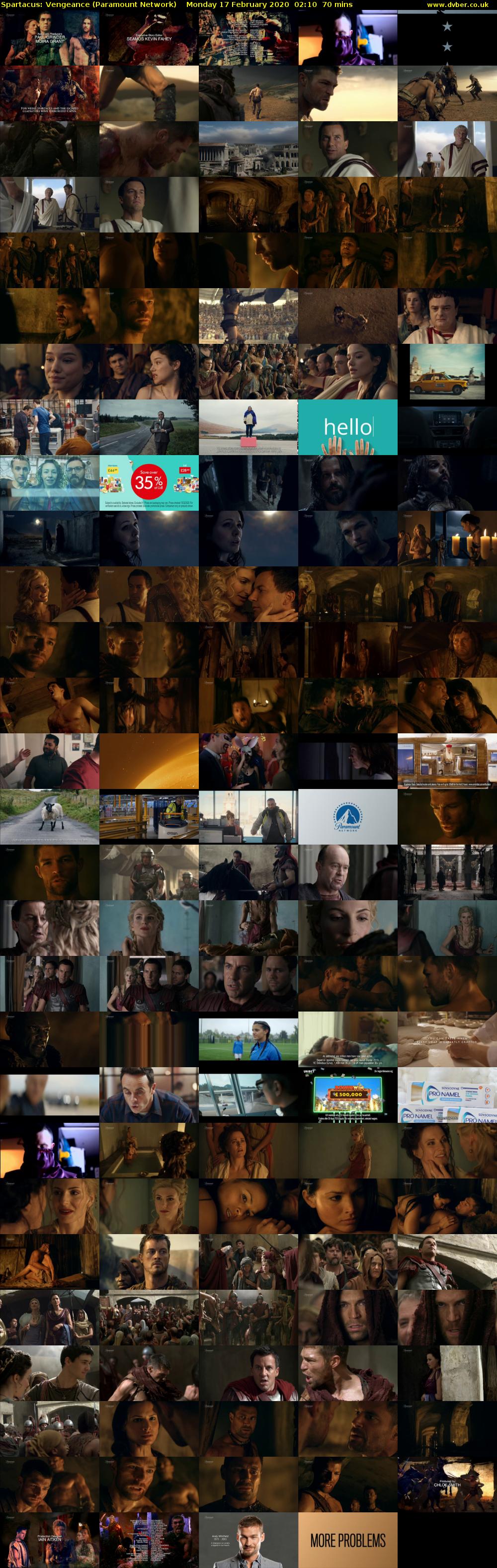 Spartacus: Vengeance (Paramount Network) Monday 17 February 2020 02:10 - 03:20