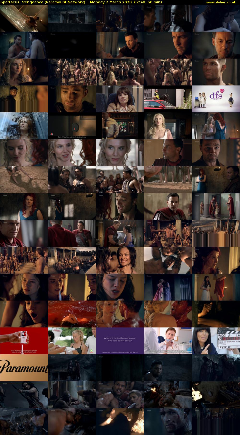 Spartacus: Vengeance (Paramount Network) Monday 2 March 2020 02:40 - 03:40