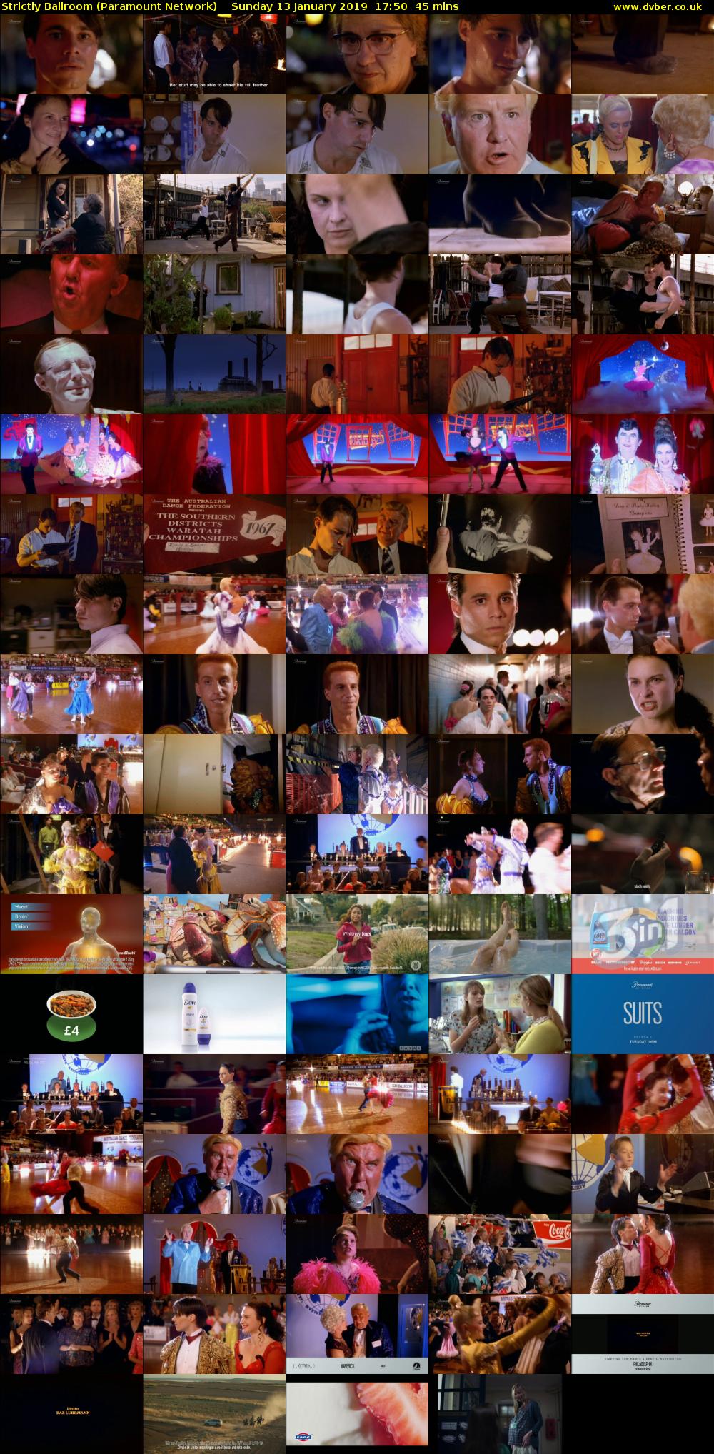 Strictly Ballroom (Paramount Network) Sunday 13 January 2019 17:50 - 18:35