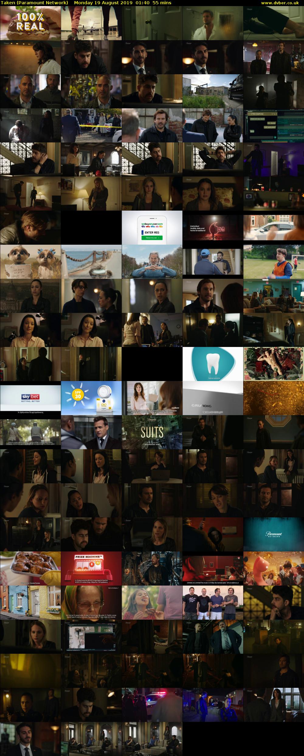 Taken (Paramount Network) Monday 19 August 2019 01:40 - 02:35