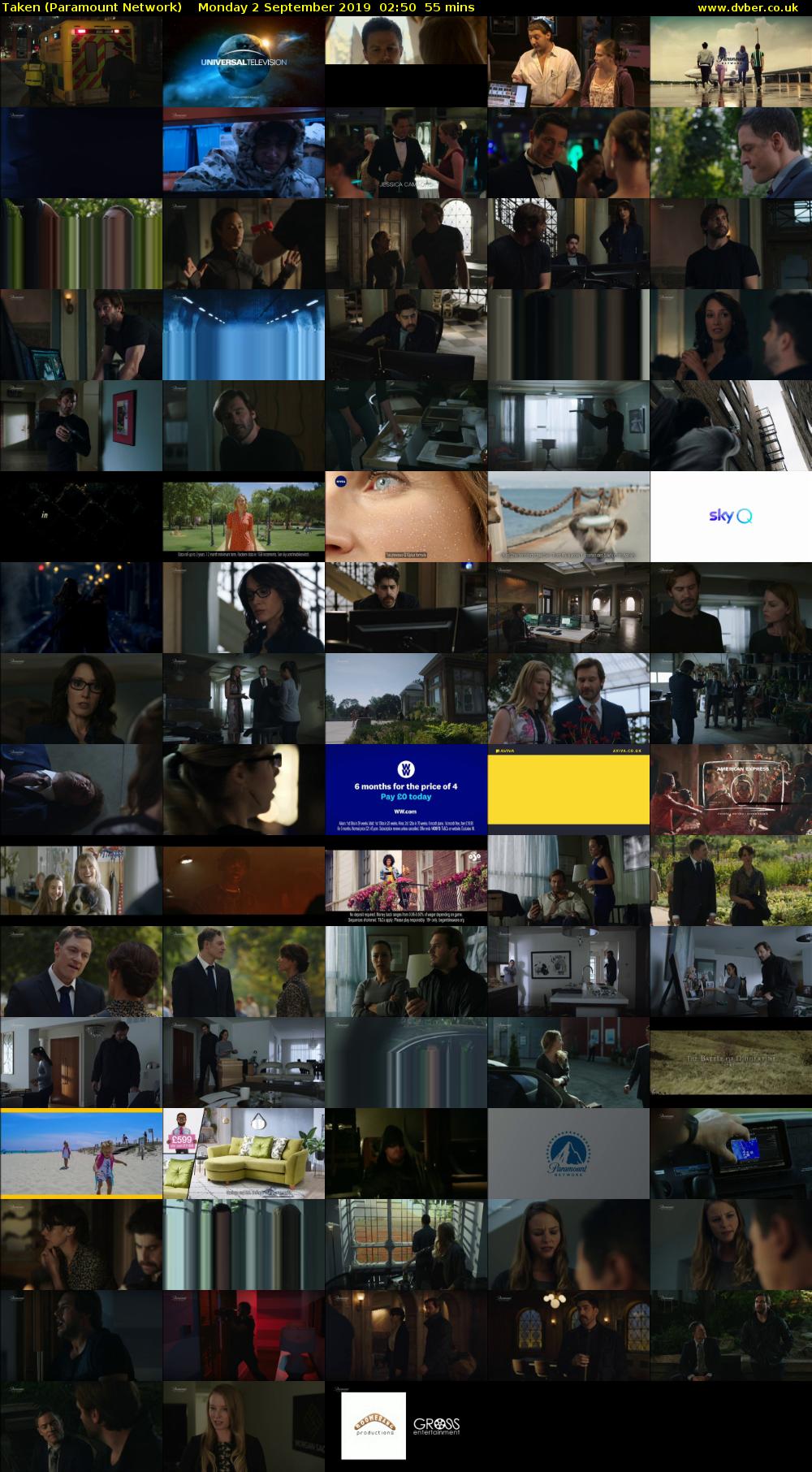 Taken (Paramount Network) Monday 2 September 2019 02:50 - 03:45