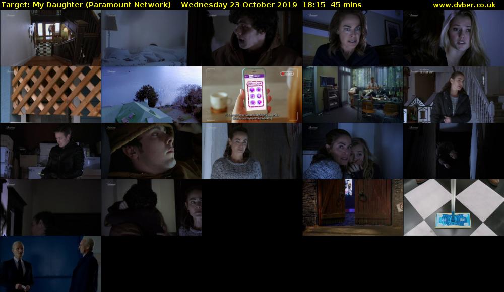 Target: My Daughter (Paramount Network) Wednesday 23 October 2019 18:15 - 19:00