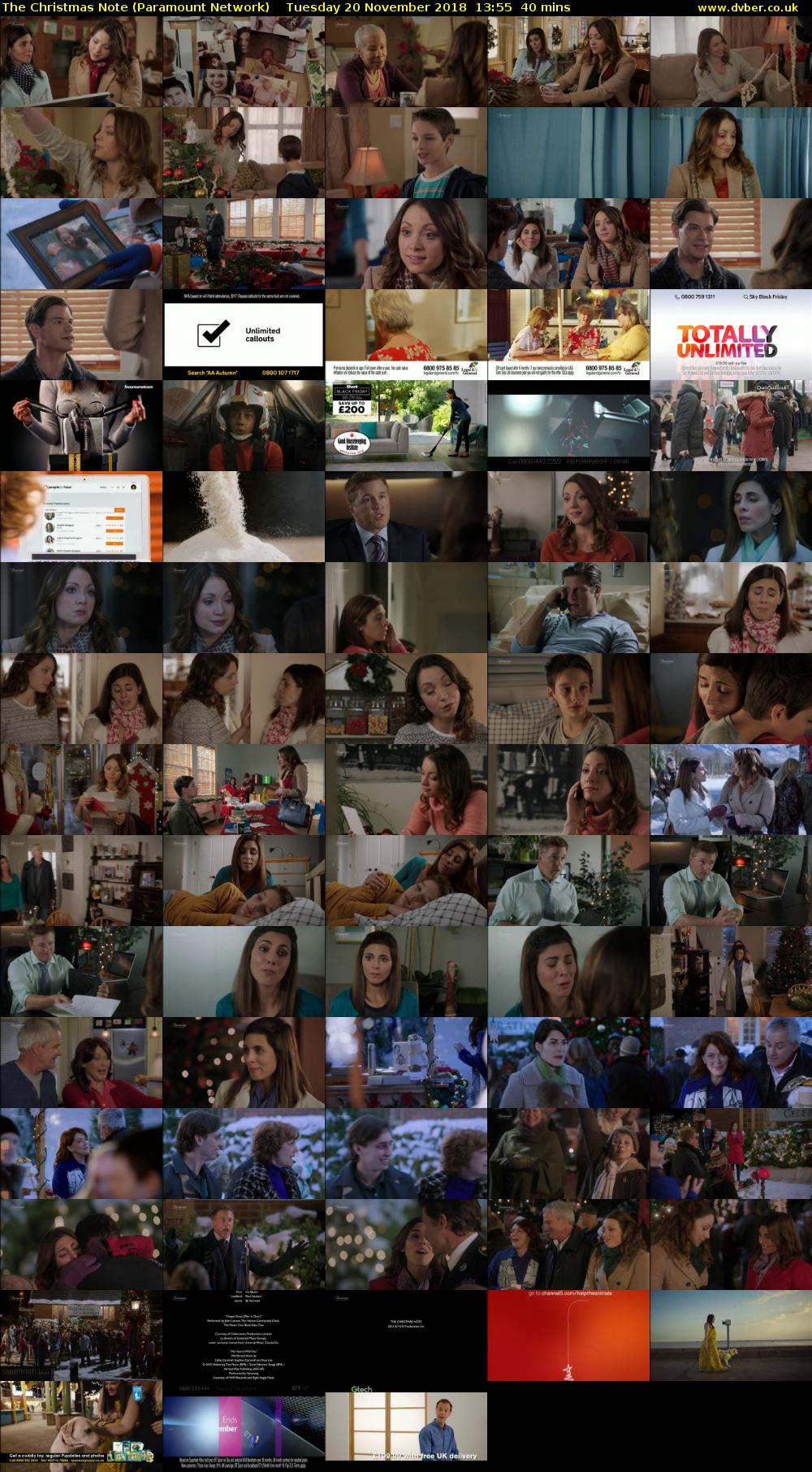 The Christmas Note (Paramount Network) Tuesday 20 November 2018 13:55 - 14:35