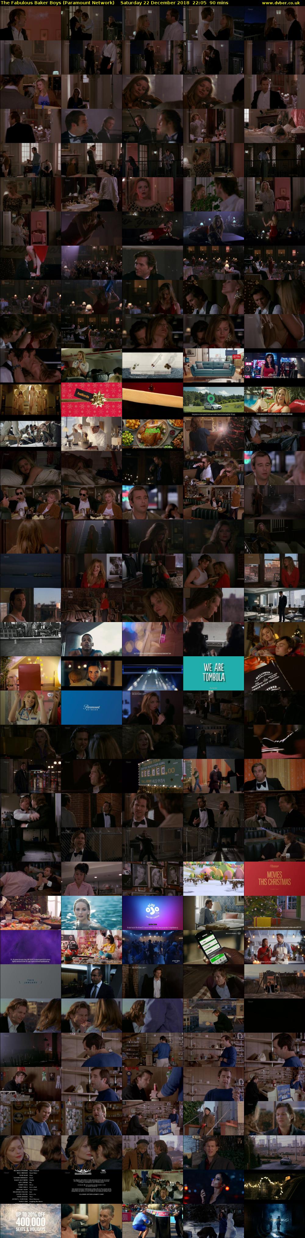 The Fabulous Baker Boys (Paramount Network) Saturday 22 December 2018 22:05 - 23:35