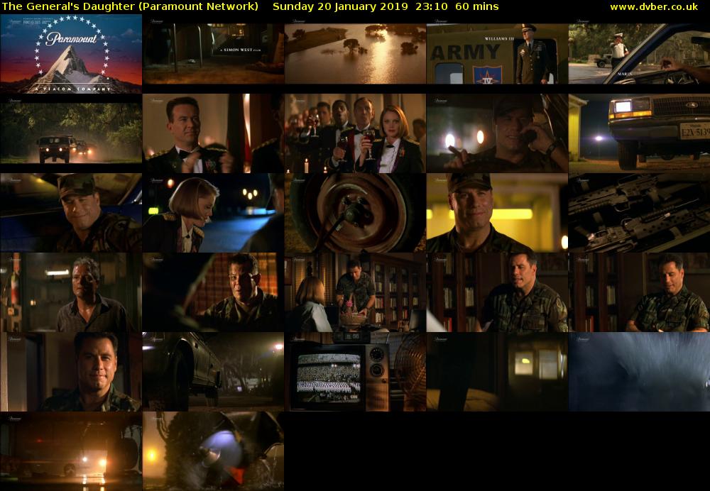 The General's Daughter (Paramount Network) Sunday 20 January 2019 23:10 - 00:10