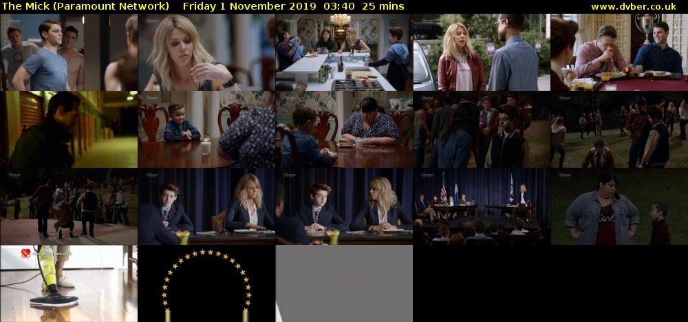 The Mick (Paramount Network) Friday 1 November 2019 03:40 - 04:05