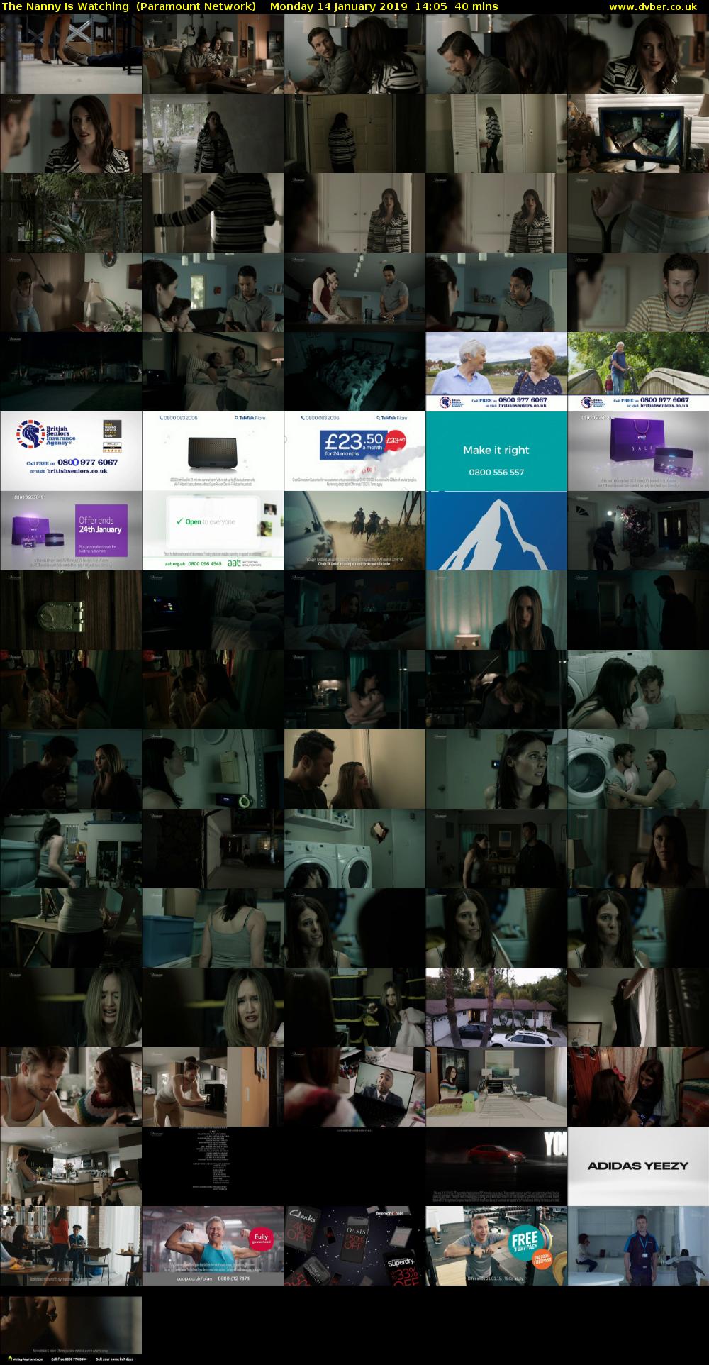 The Nanny Is Watching  (Paramount Network) Monday 14 January 2019 14:05 - 14:45