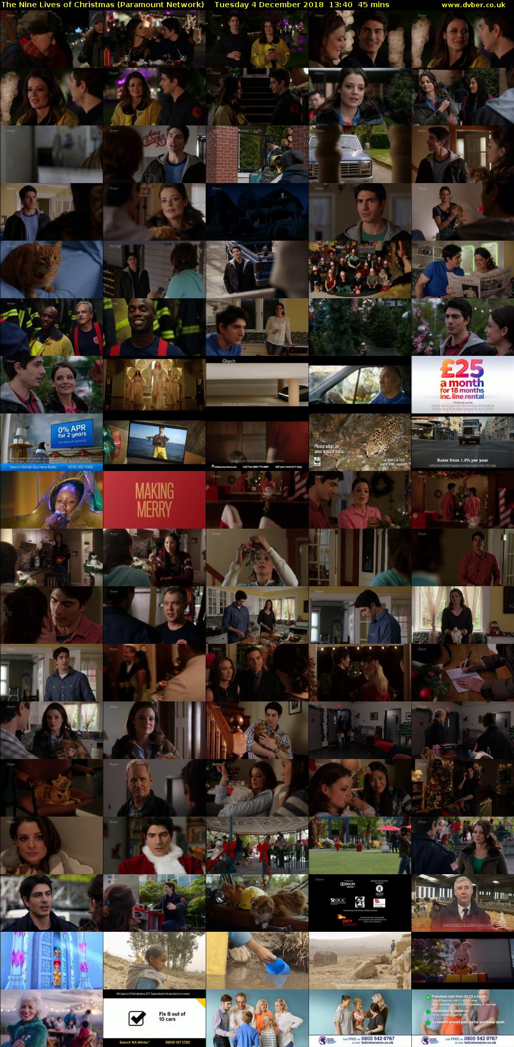 The Nine Lives of Christmas (Paramount Network) Tuesday 4 December 2018 13:40 - 14:25