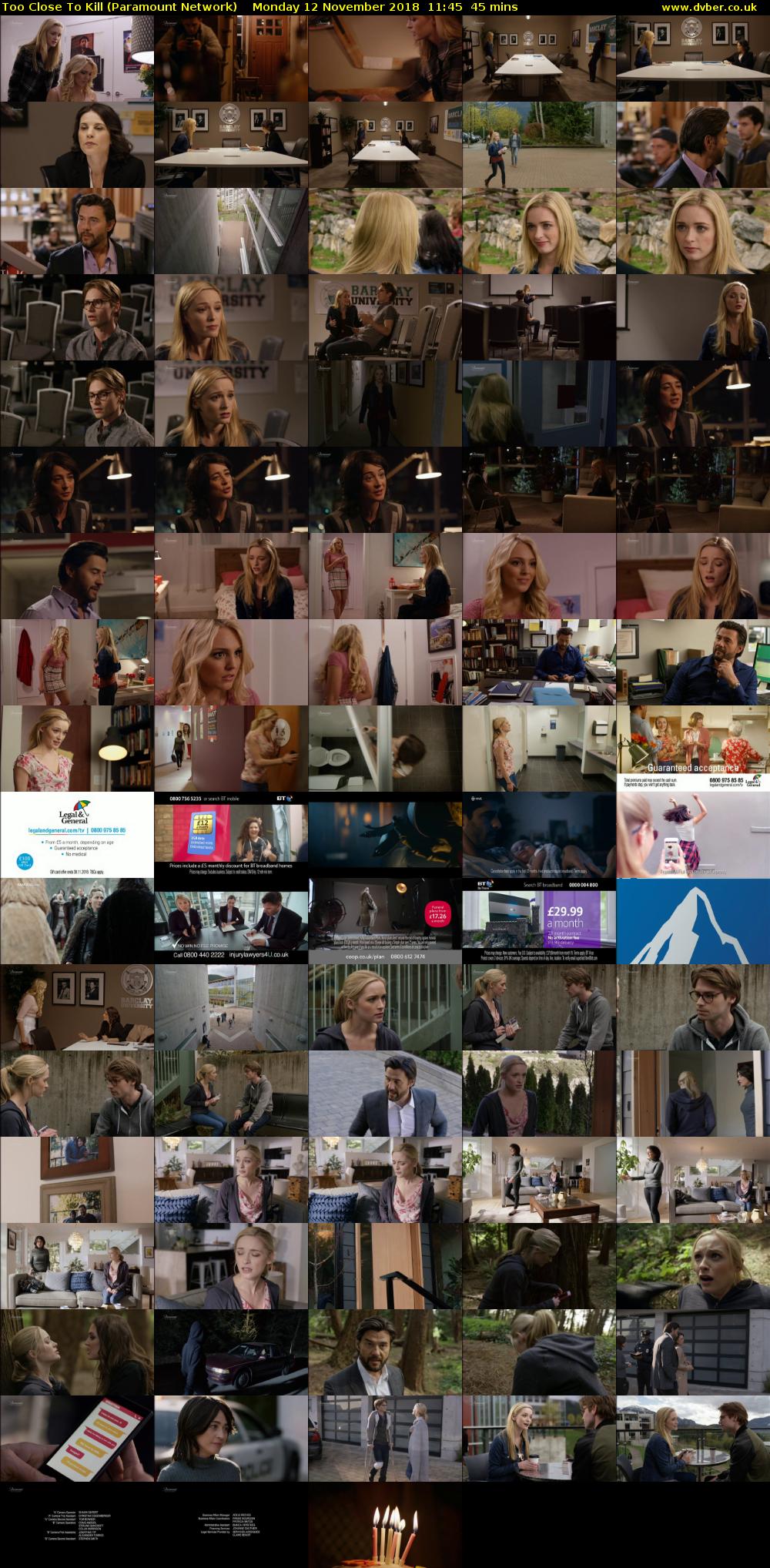 Too Close To Kill (Paramount Network) Monday 12 November 2018 11:45 - 12:30