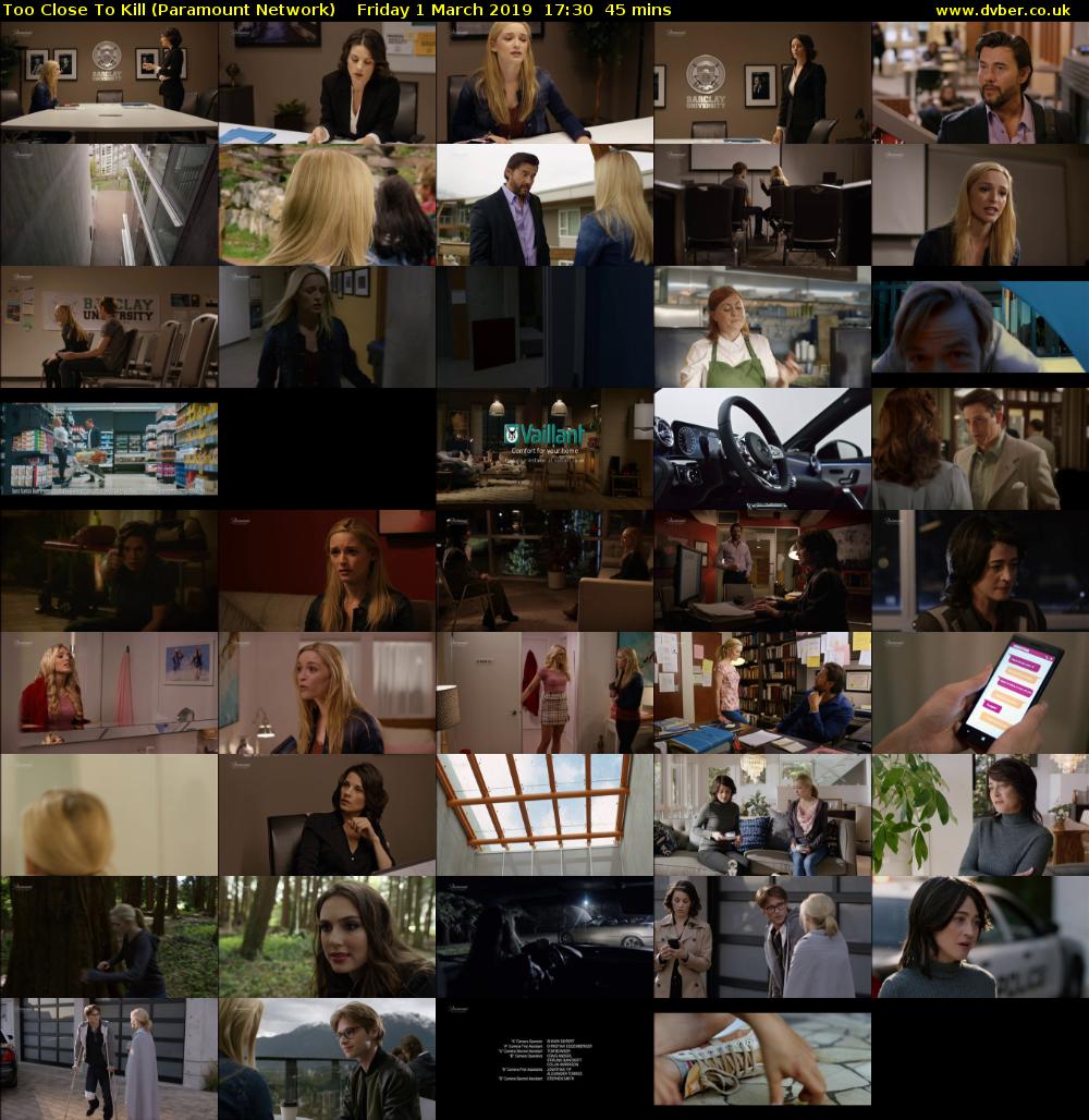 Too Close To Kill (Paramount Network) Friday 1 March 2019 17:30 - 18:15