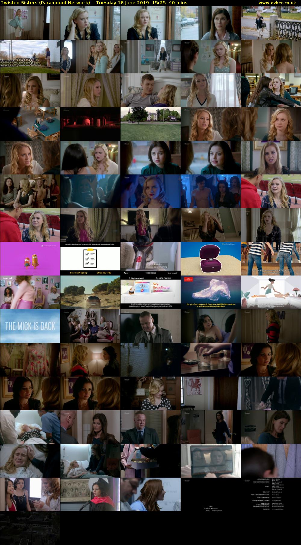 Twisted Sisters (Paramount Network) Tuesday 18 June 2019 15:25 - 16:05