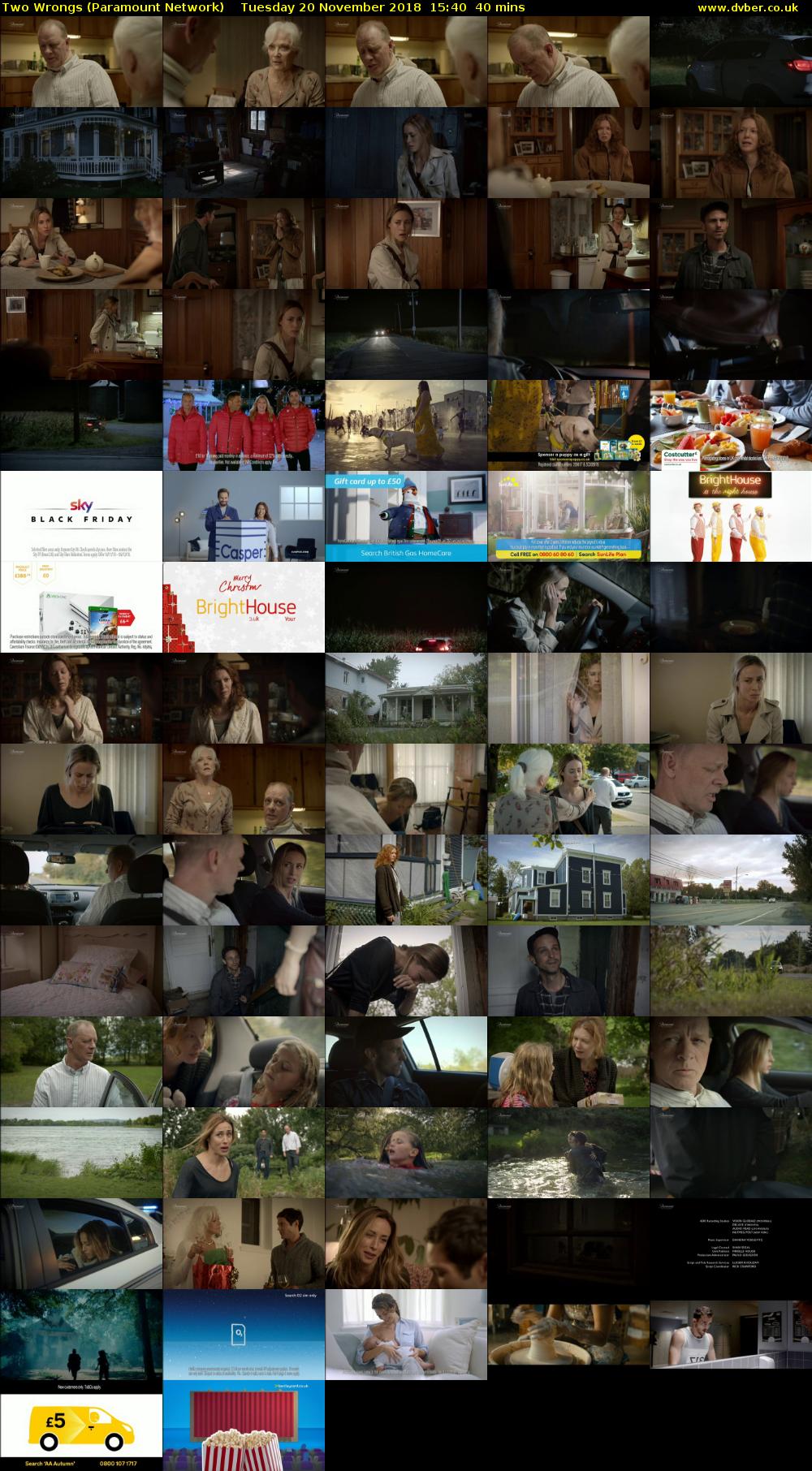 Two Wrongs (Paramount Network) Tuesday 20 November 2018 15:40 - 16:20