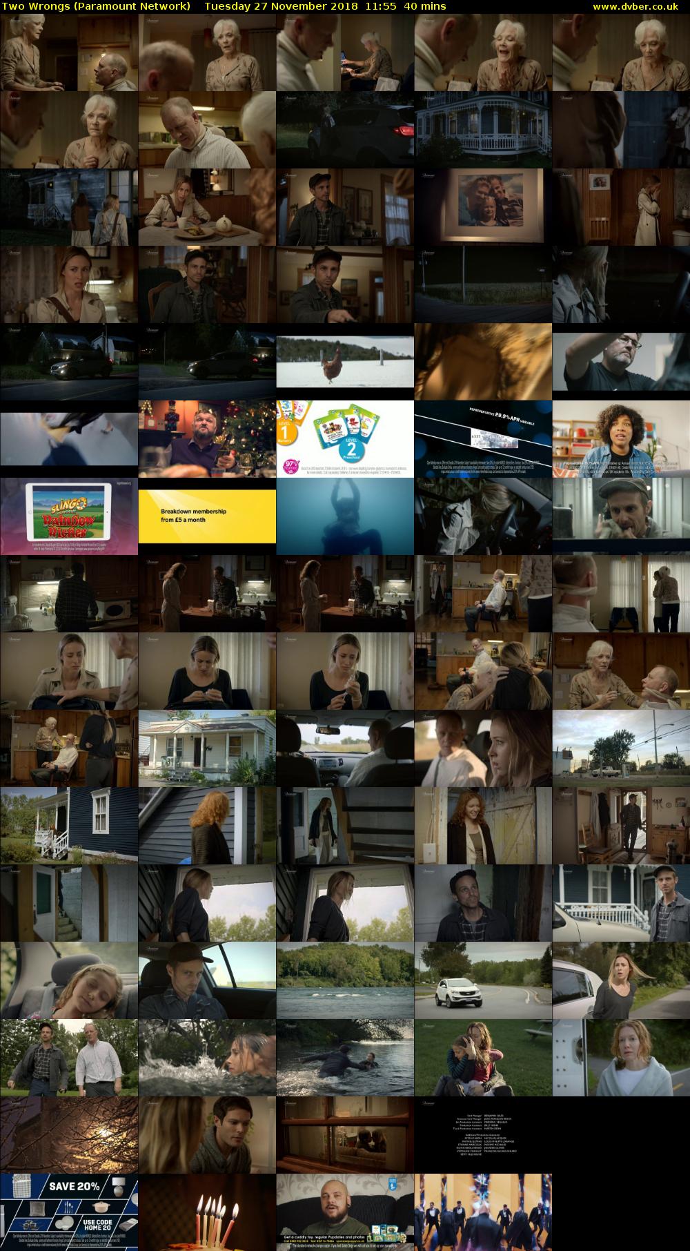 Two Wrongs (Paramount Network) Tuesday 27 November 2018 11:55 - 12:35