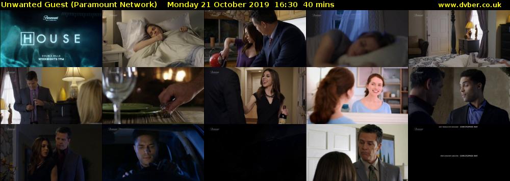 Unwanted Guest (Paramount Network) Monday 21 October 2019 16:30 - 17:10