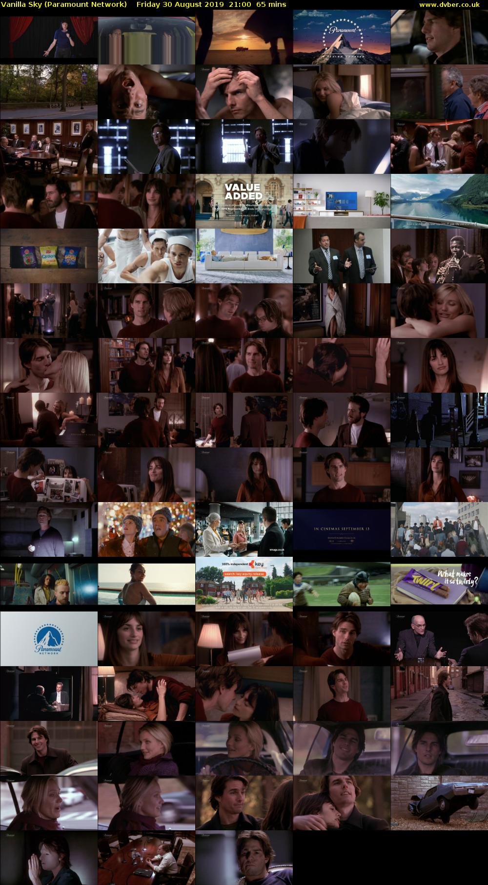 Vanilla Sky (Paramount Network) Friday 30 August 2019 21:00 - 22:05