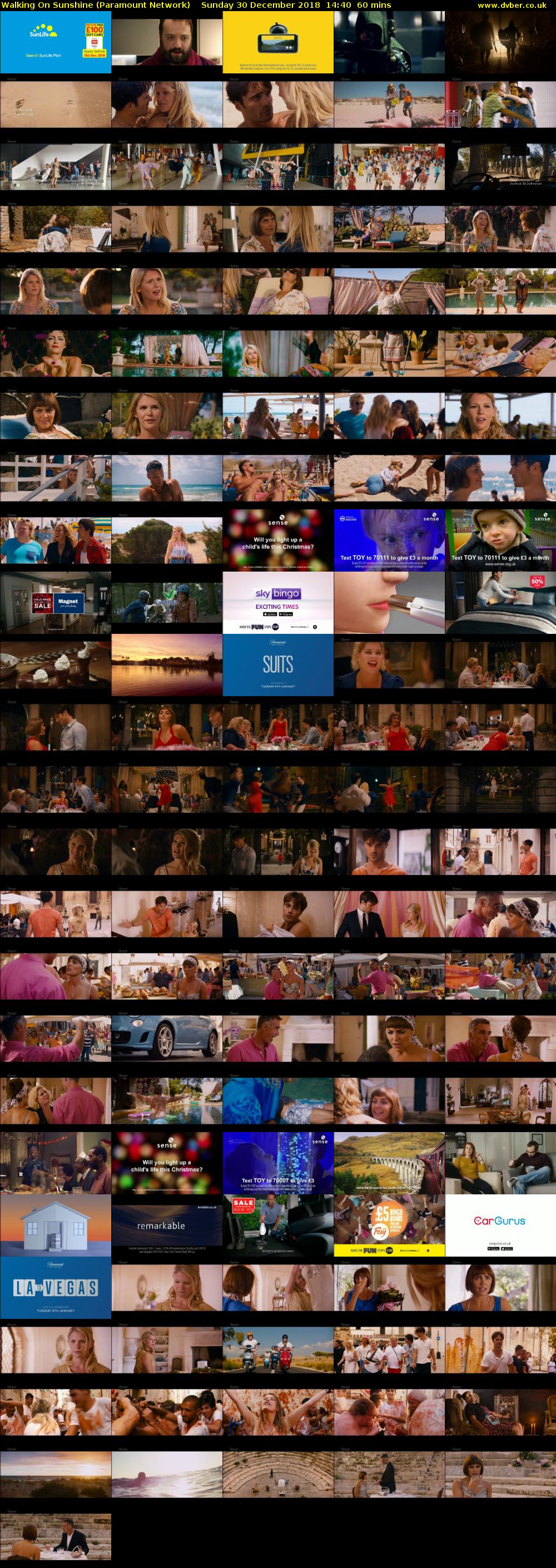 Walking On Sunshine (Paramount Network) Sunday 30 December 2018 14:40 - 15:40