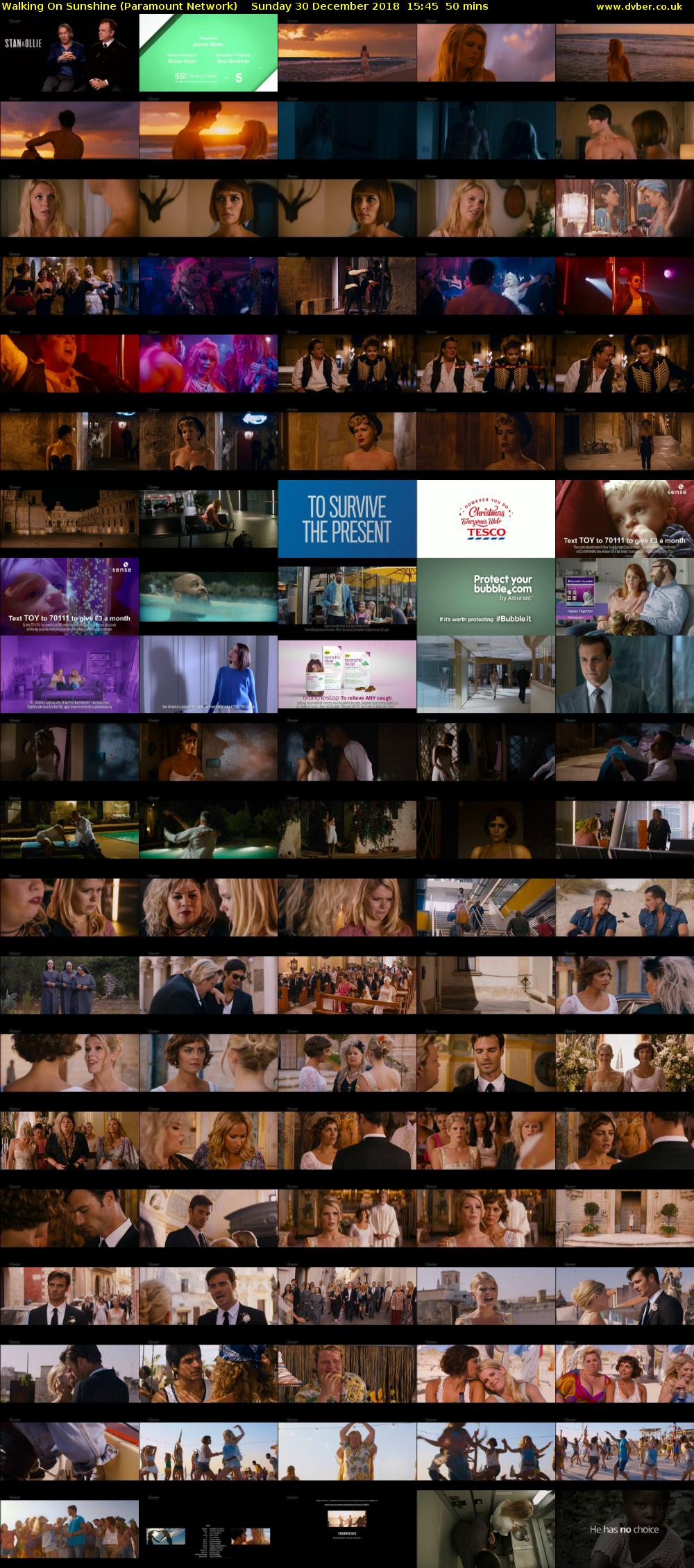 Walking On Sunshine (Paramount Network) Sunday 30 December 2018 15:45 - 16:35