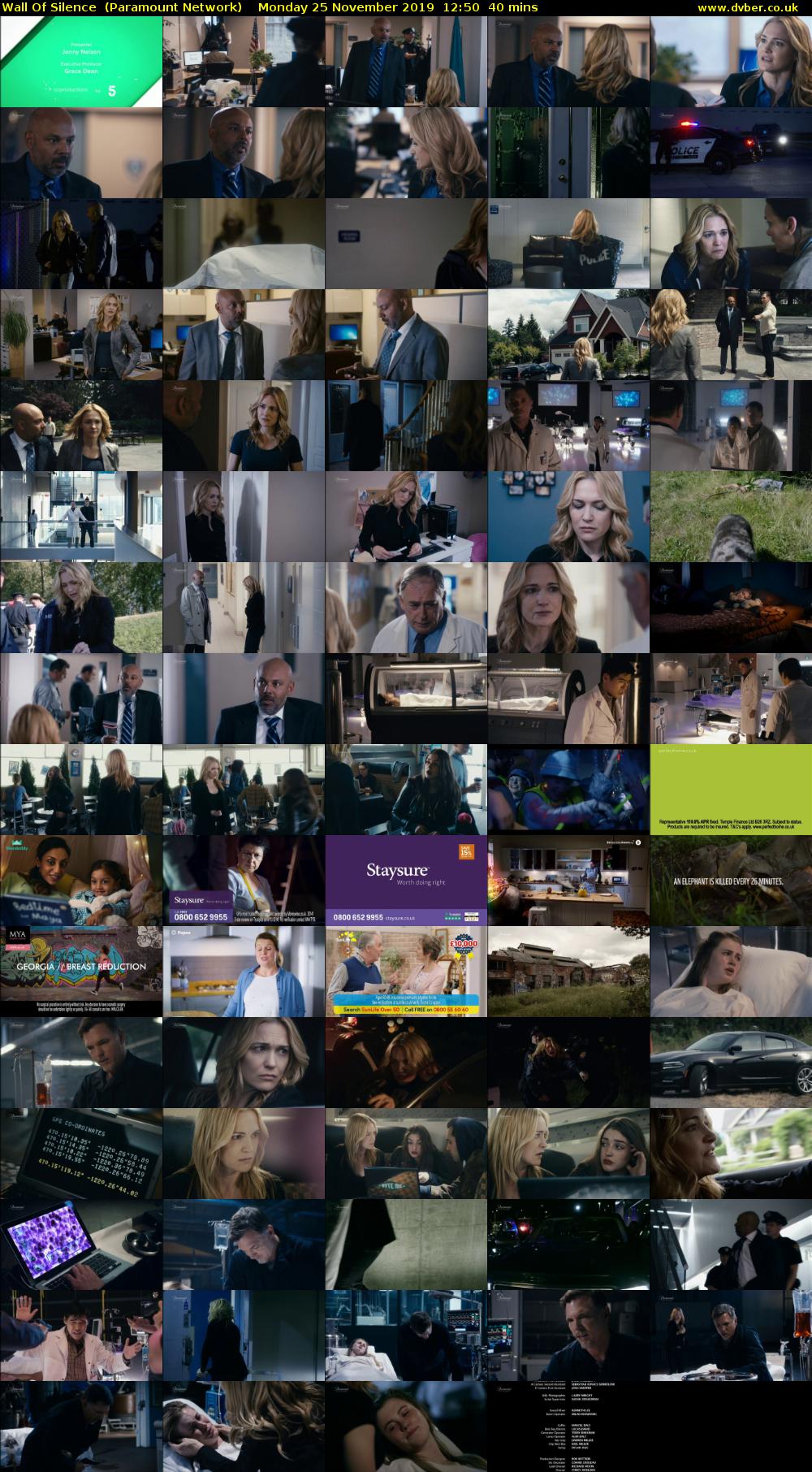 Wall Of Silence  (Paramount Network) Monday 25 November 2019 12:50 - 13:30