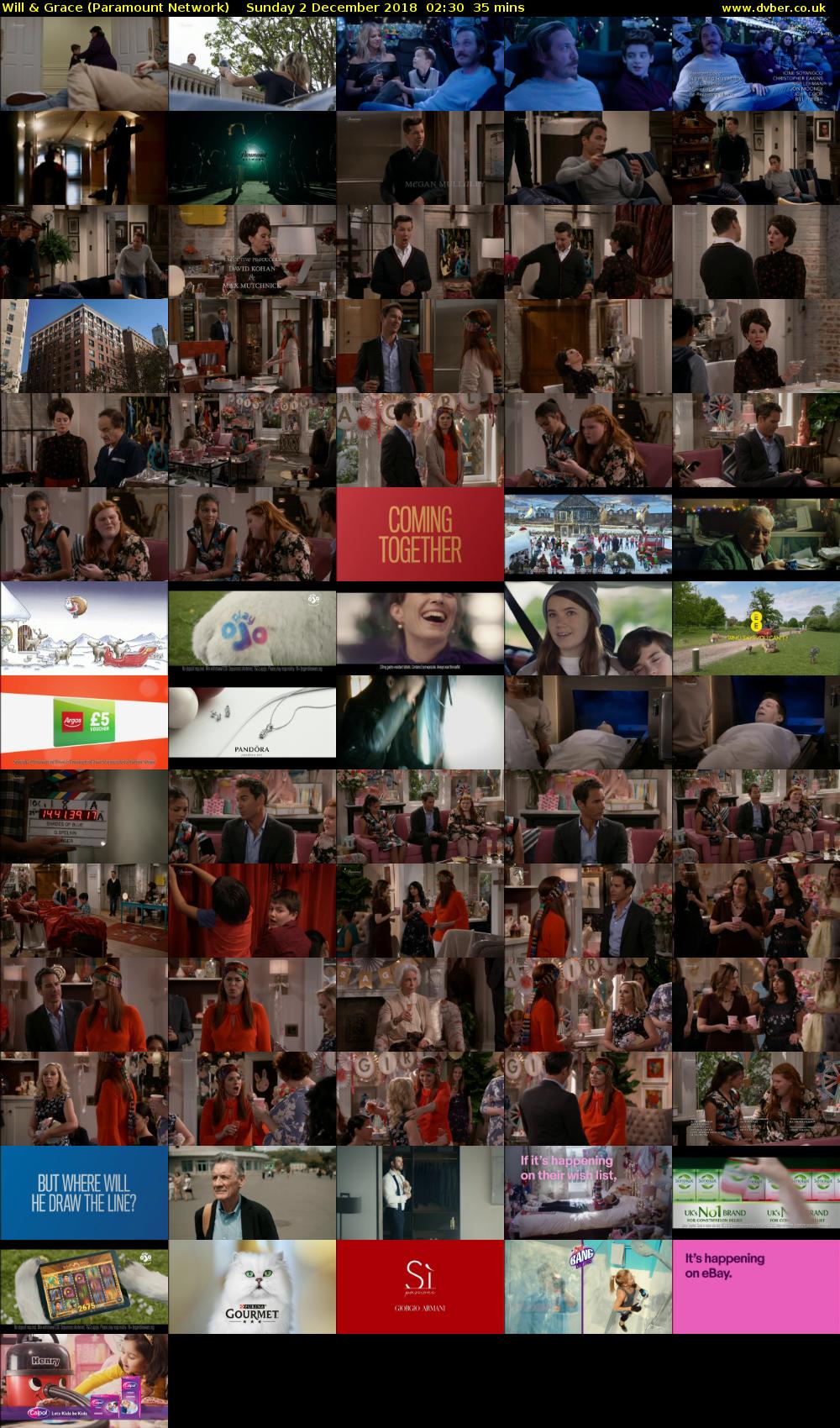 Will & Grace (Paramount Network) Sunday 2 December 2018 02:30 - 03:05