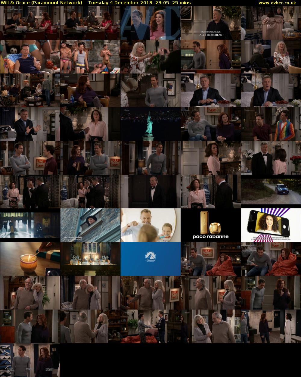 Will & Grace (Paramount Network) Tuesday 4 December 2018 23:05 - 23:30