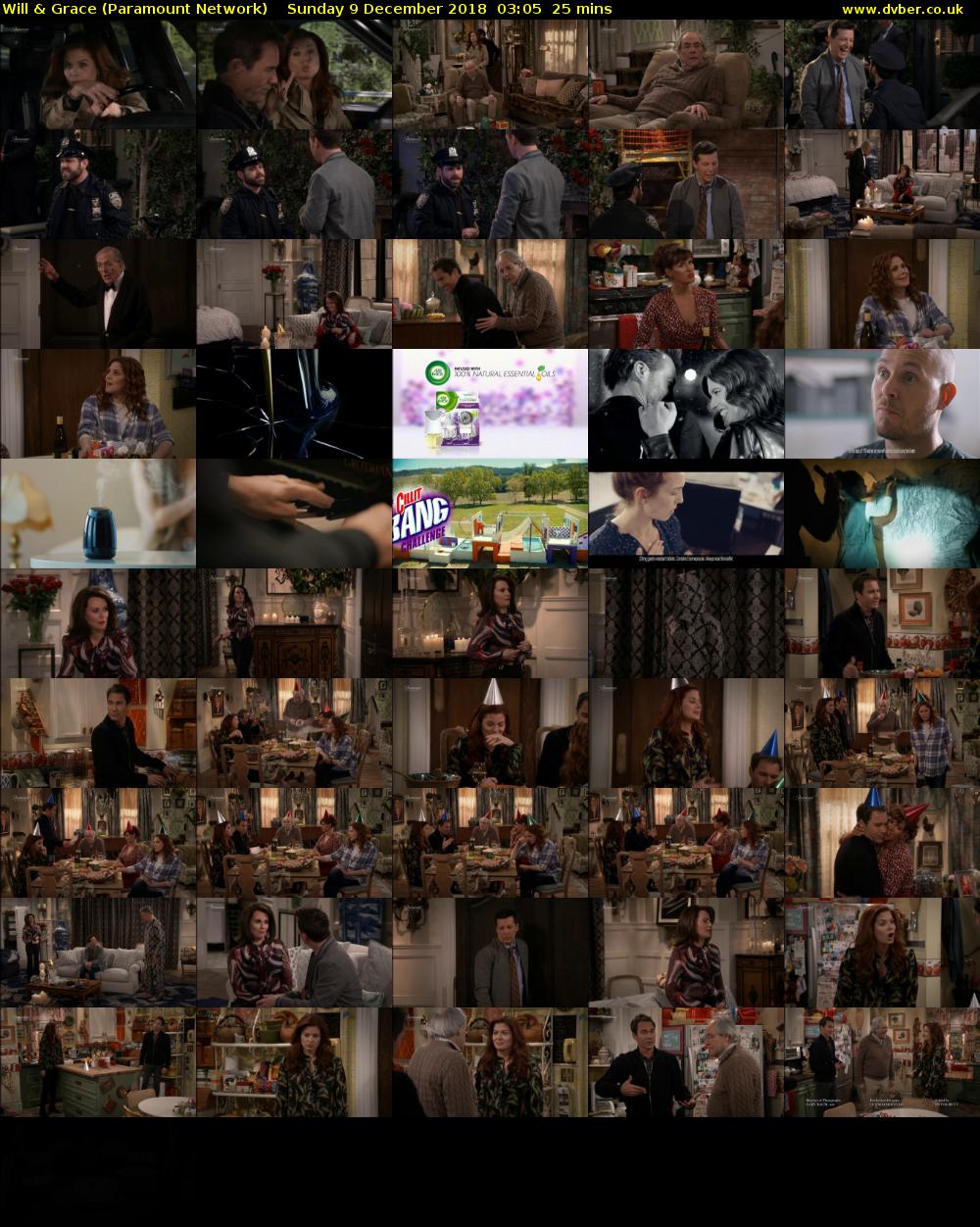 Will & Grace (Paramount Network) Sunday 9 December 2018 03:05 - 03:30