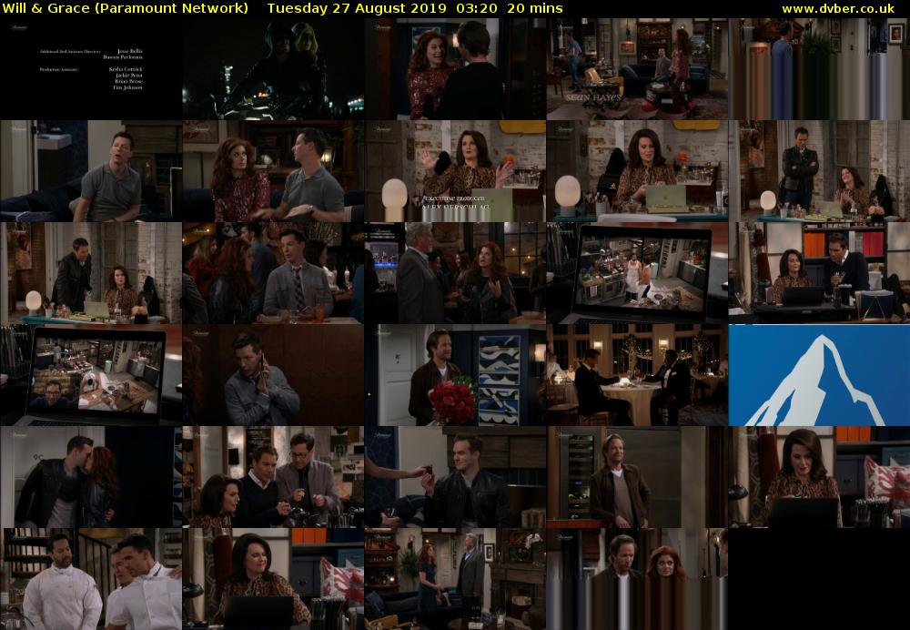 Will & Grace (Paramount Network) Tuesday 27 August 2019 03:20 - 03:40