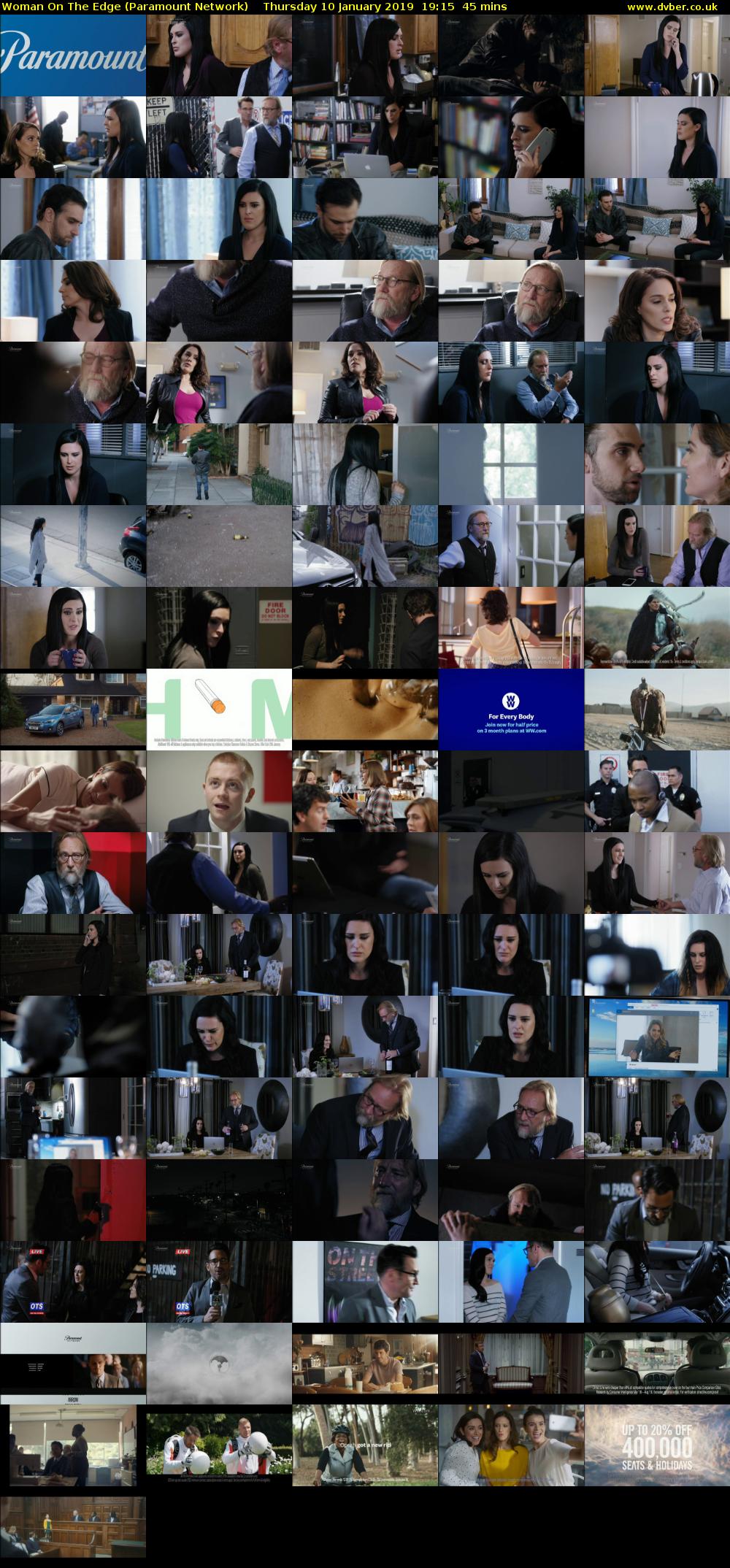 Woman On The Edge (Paramount Network) Thursday 10 January 2019 19:15 - 20:00