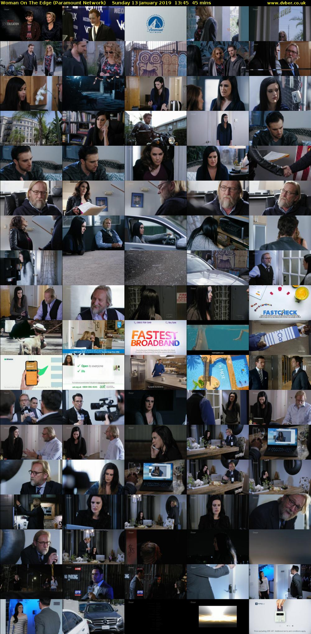 Woman On The Edge (Paramount Network) Sunday 13 January 2019 13:45 - 14:30