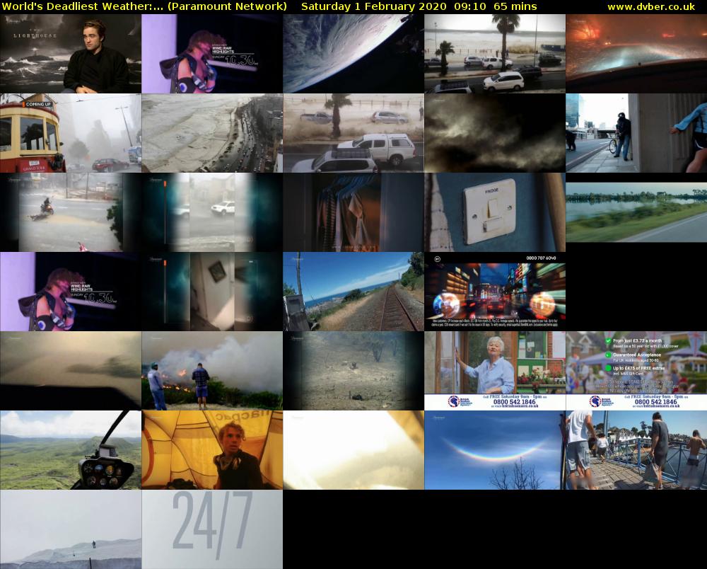 World's Deadliest Weather:... (Paramount Network) Saturday 1 February 2020 09:10 - 10:15