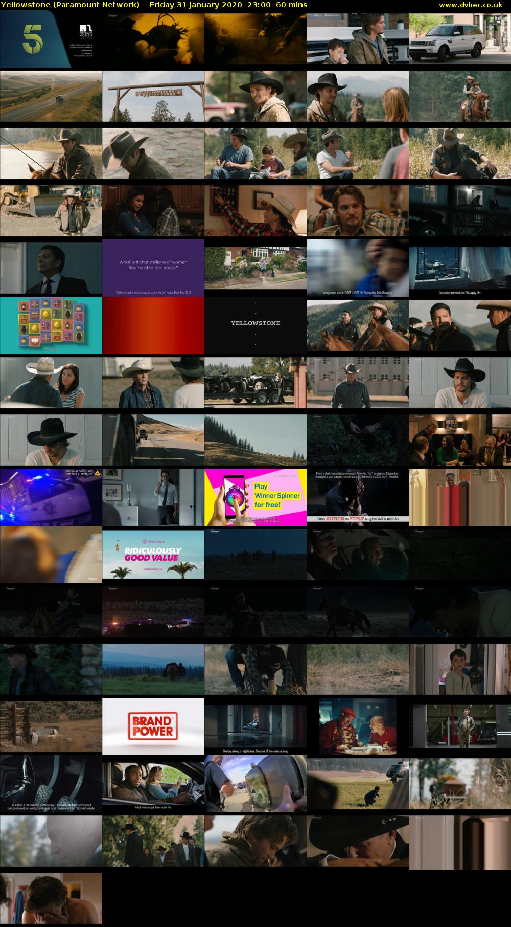 Yellowstone (Paramount Network) Friday 31 January 2020 23:00 - 00:00