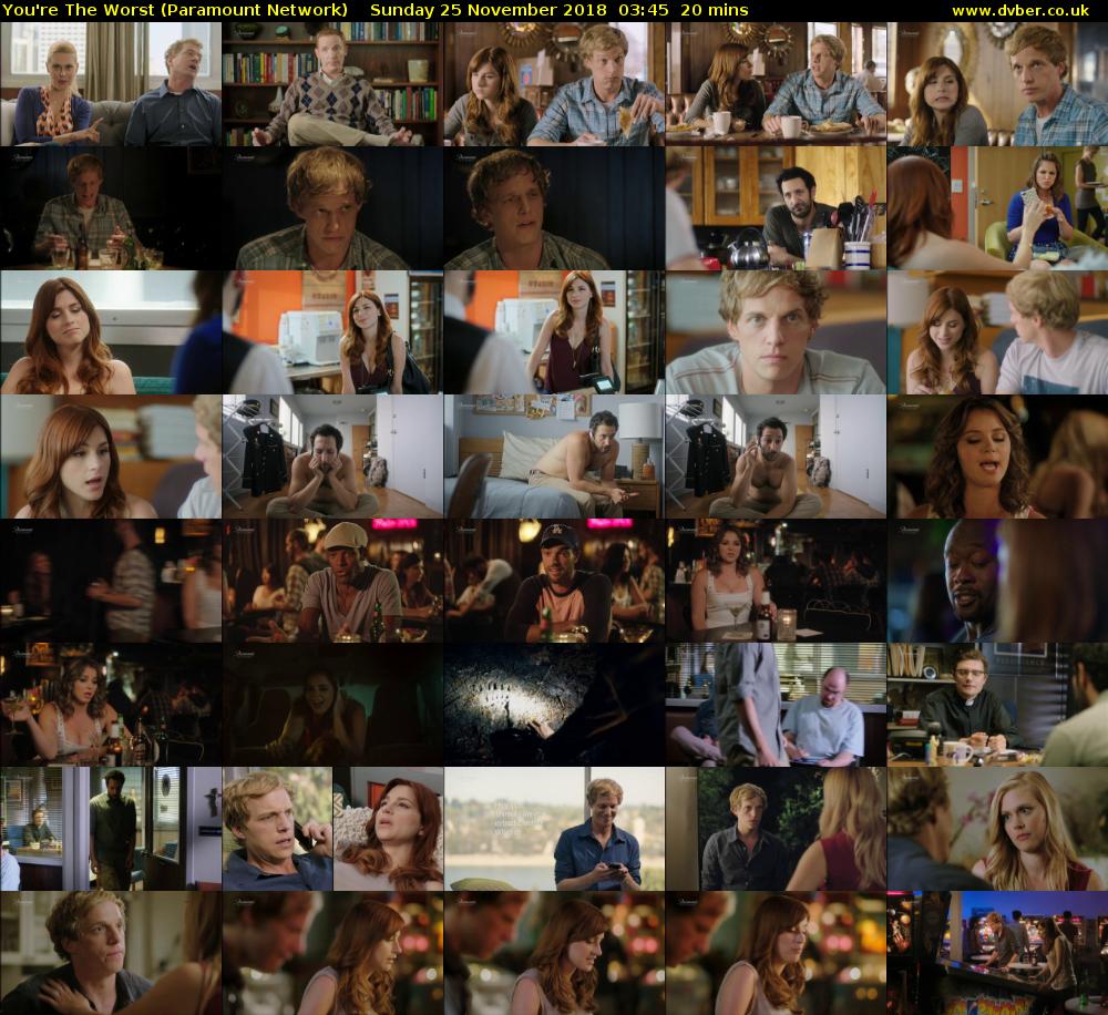 You're The Worst (Paramount Network) Sunday 25 November 2018 03:45 - 04:05