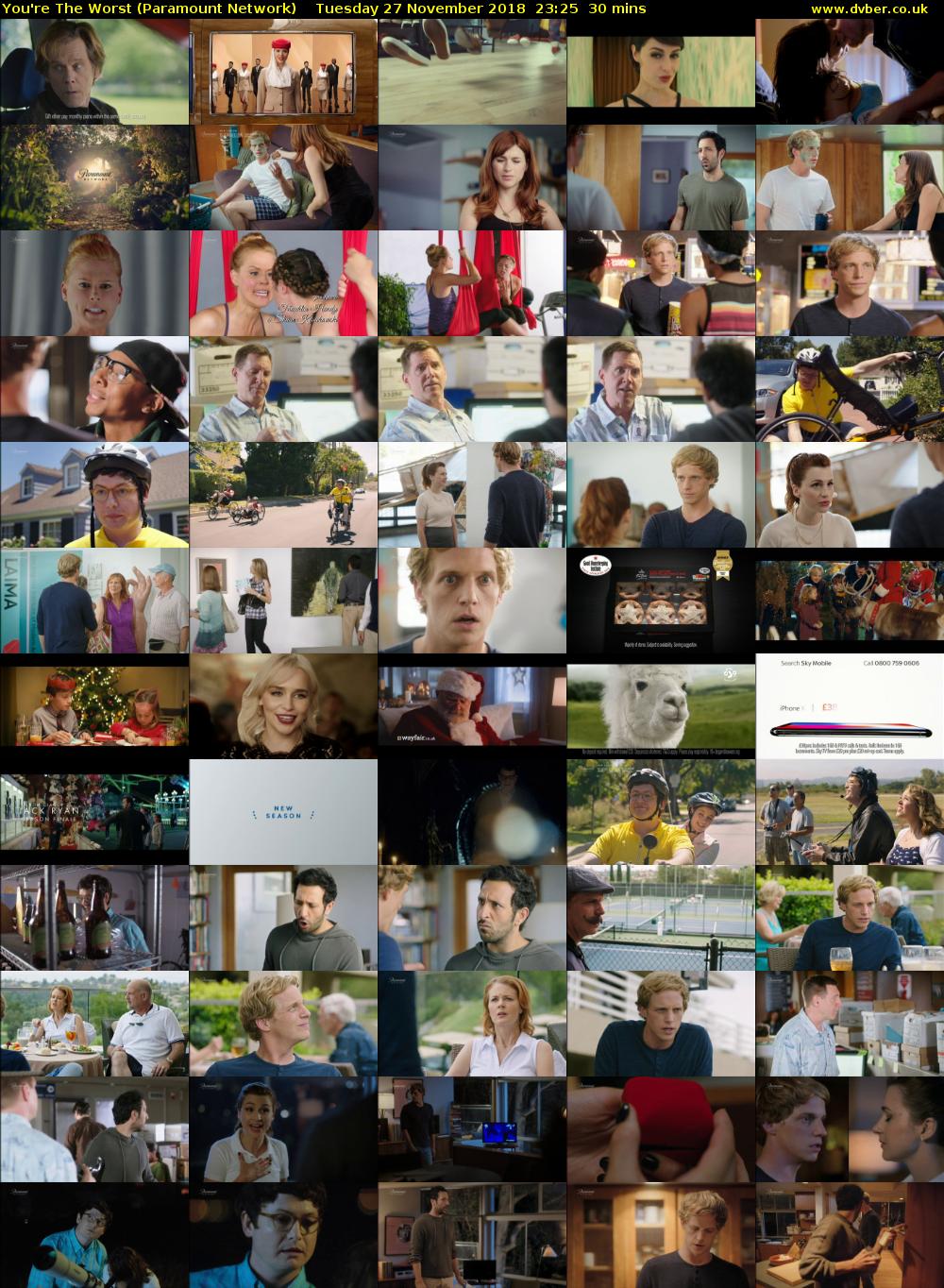 You're The Worst (Paramount Network) Tuesday 27 November 2018 23:25 - 23:55