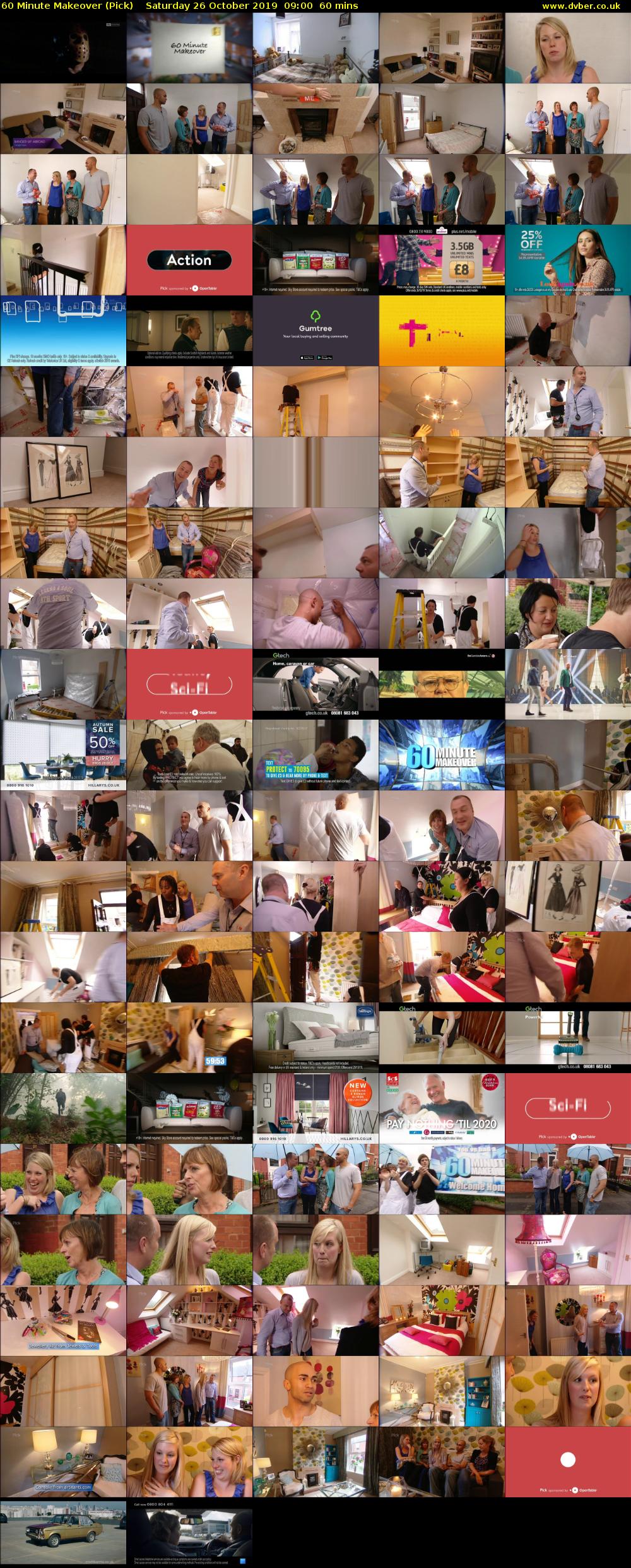 60 Minute Makeover (Pick) Saturday 26 October 2019 09:00 - 10:00