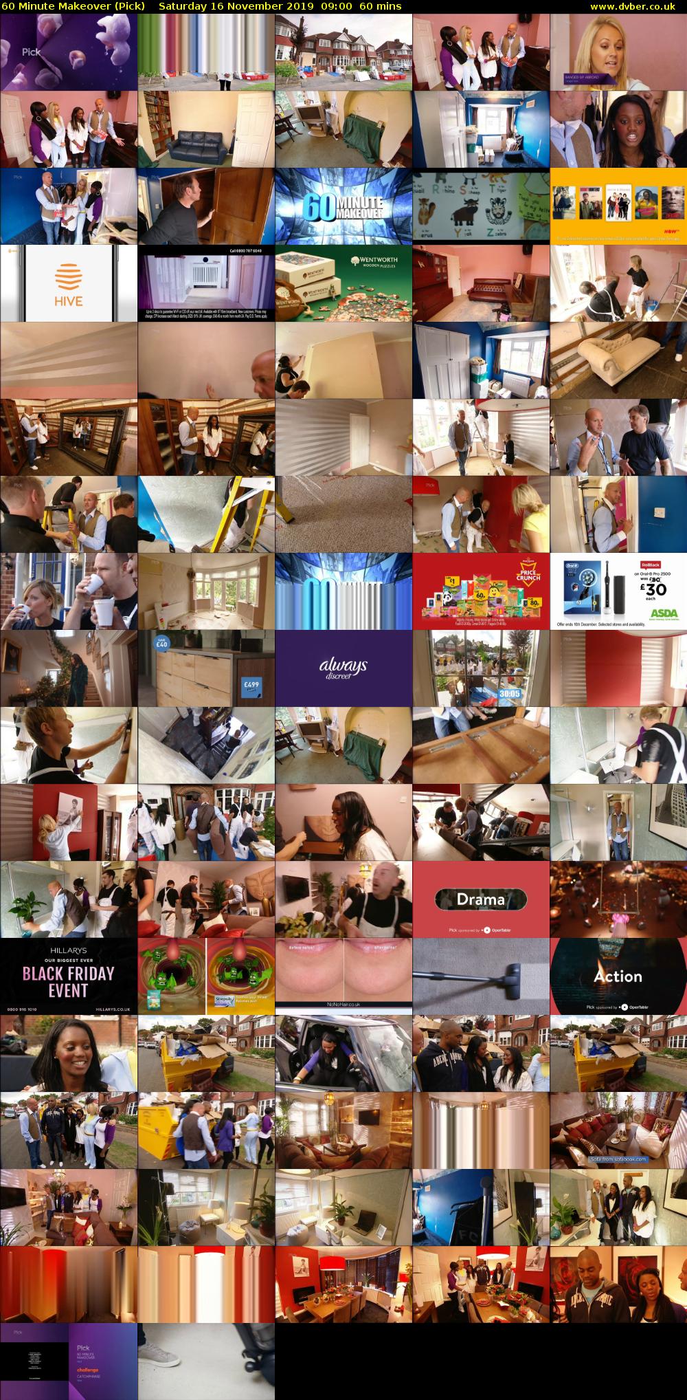 60 Minute Makeover (Pick) Saturday 16 November 2019 09:00 - 10:00